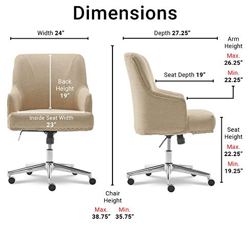 Serta Leighton Home Office Chair Dimentions and specification