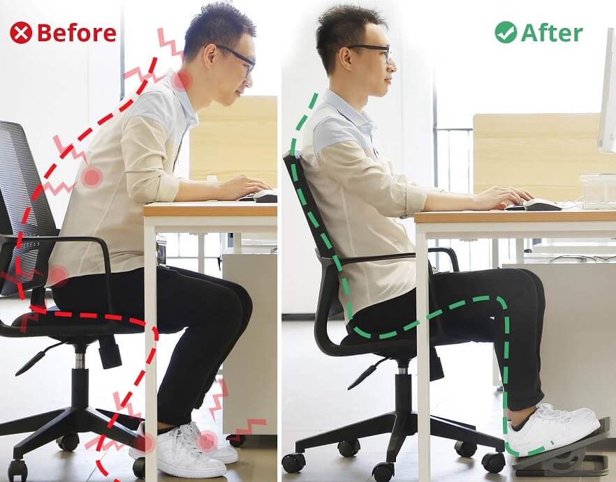Improve Posture & Circulation by the Footrest