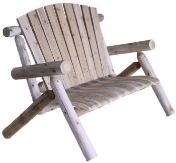 Lakeland Mills 4-Foot Cedar Log Love Seat