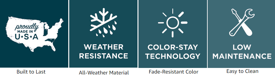 Material features,fade resistant color & build to last