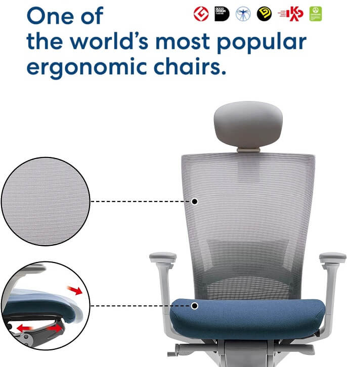 One of the most popular chair for Osteoporosis with mesh back and comfy seat cushion