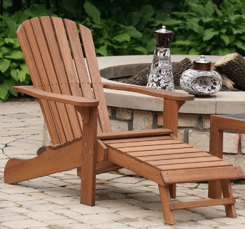 Outdoor Interiors Eucalyptus Chair with Footrest