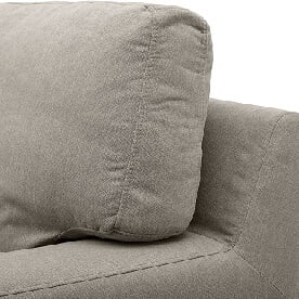 Overstuffed back cushion for comfortable sitting