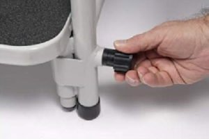 anti-slip strip on the adjustable footrest