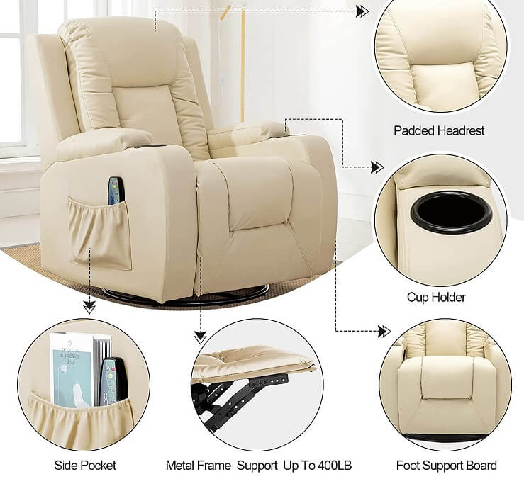 Comhoma Recliner Chair Massage Rocker